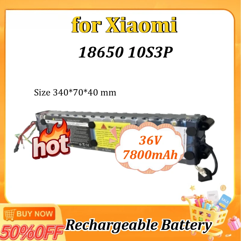 

36V 7800mAh for Xiaomi M365 18650 10S3P Foldable Electric Scooter Lithium Battery Rechargeable Batteries