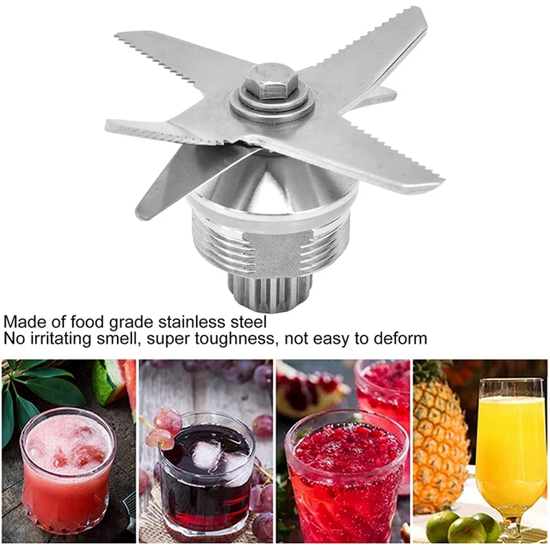 EAS-Blender Blade Replacement, 6-Blade Juicer Replacement Blade, Blender Replacement Parts For Vitamix Biolomix Blender