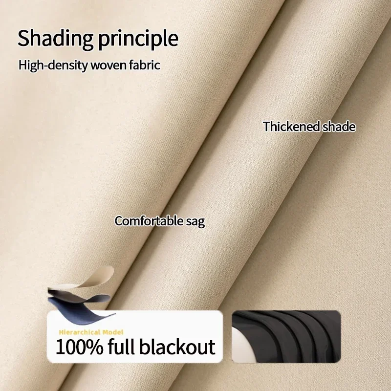 100% ستارة التعتيم تأجير نافذة المنزل قماش للتظليل الباب قماش الحماية من الشمس لا اللكم شريط لاصق ذاتي سهل التركيب #4