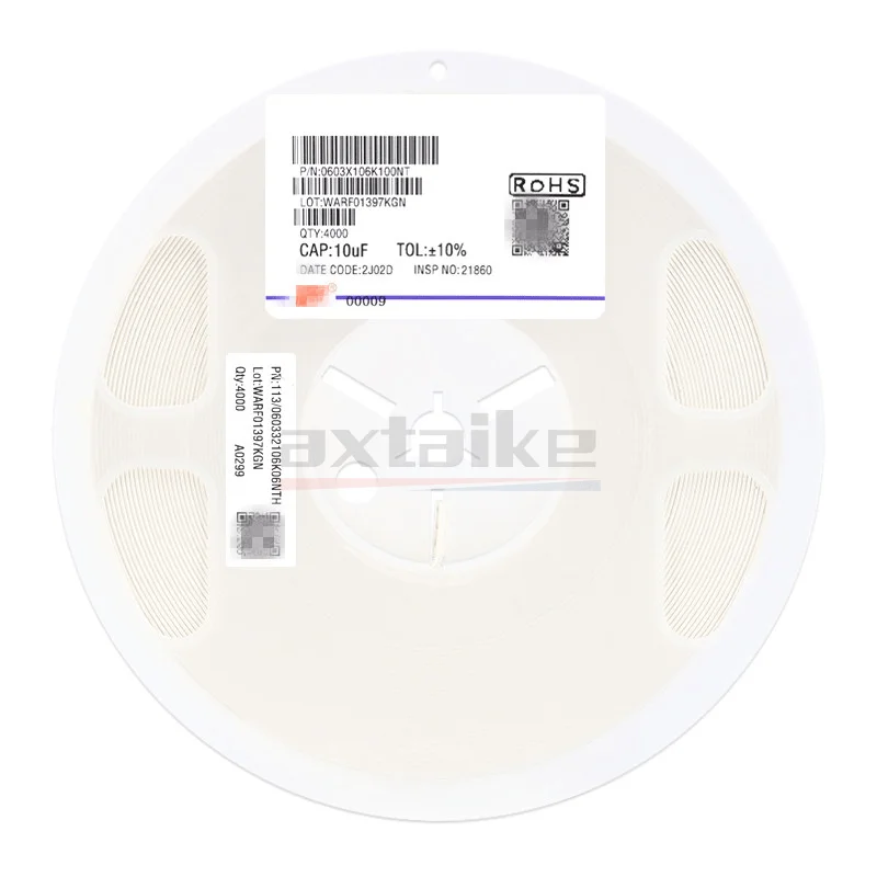 100 Stück 0603 SMD-Chip-Mehrschicht-Keramikkondensator 0,5 pF – 22 uF, 10 pF, 22 pF, 100 pF, 1 nF, 10 nF, 22 nF, 100 nF, 0,1 uF, 2,2 uF, 4,7 uF, 10 uF