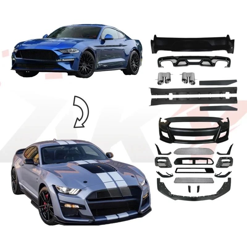 

High Quality Bodykit 2018-2023 GT500 Easy Installation Front Rear Bumper Side Skirt Exhaust New