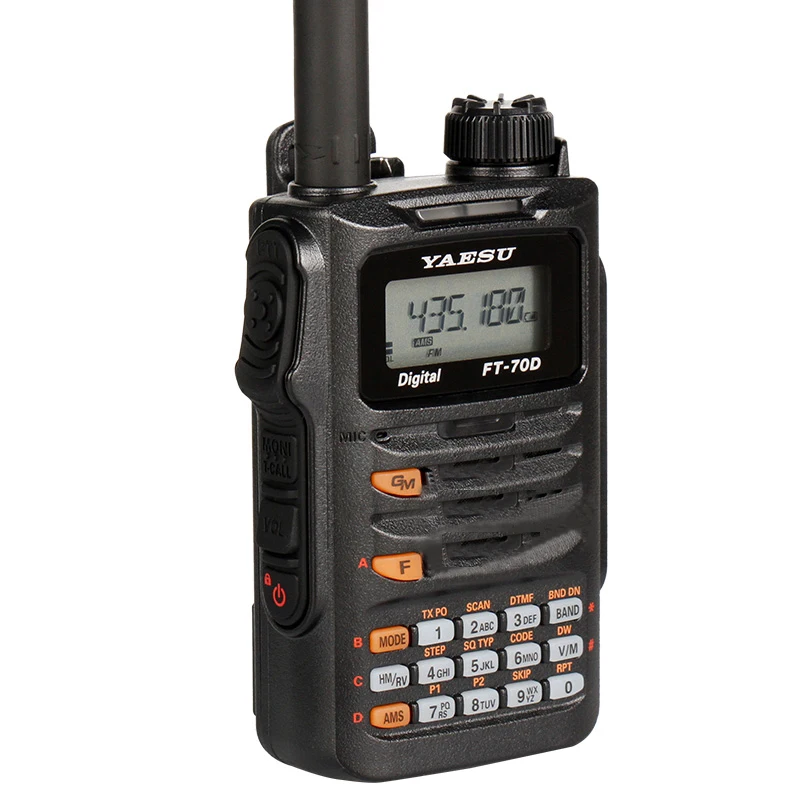 ل Yaesu FT-70DR المزدوج الفرقة اسلكية تخاطب جهاز الإرسال والاستقبال المحمولة VHF UHF راديو 5 واط IP54 يغطي 1.5-3 كجم