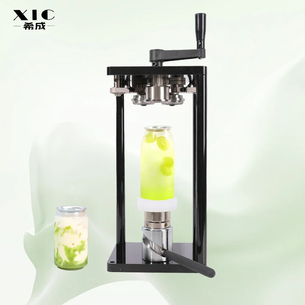 High Efficiency Manual Can Sealer Machine Milk Tea Juice Soda Pet Can Seamer Easy To Operate Handheld Plastic Can Seamers