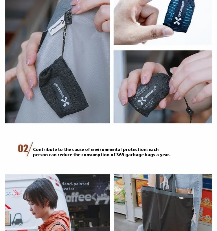 XENOSMILUS Mini Portable Eco-Friendly Shopping Bag, Lightweight and Waterproof, Ideal for Traveling, Storage and Shopping