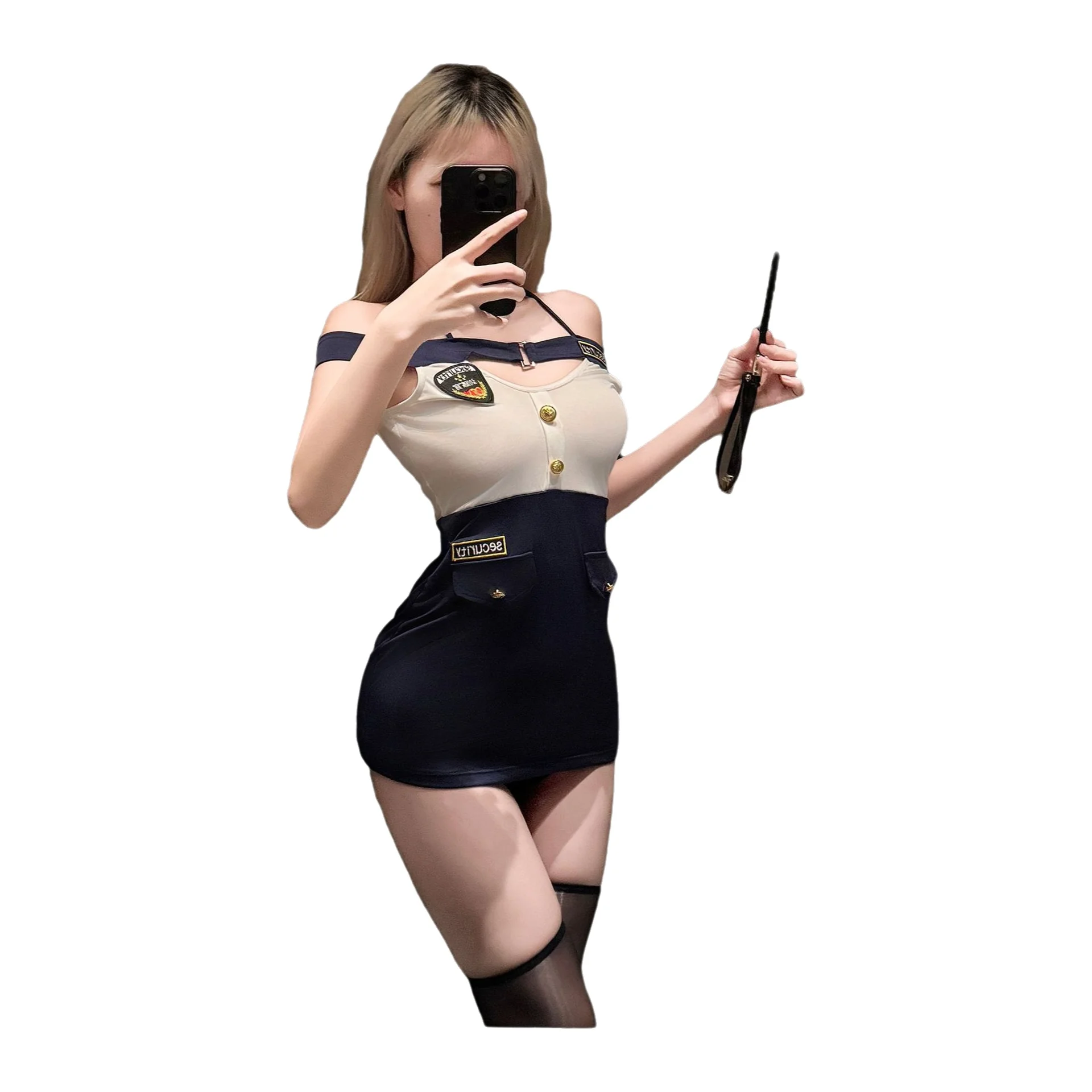 

Костюм для ролевых игр «Полицейская»: сексуальный комплект без рукавов с подвязками, имитация униформы сестры, для косплея, 600X