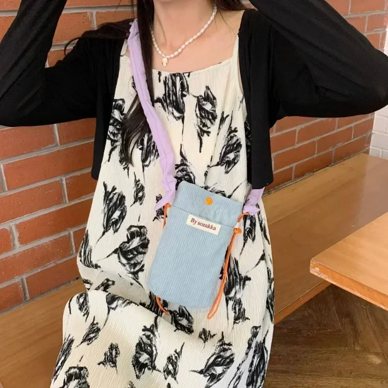 Koreańska miniaturowa torebka na telefon komórkowy moda damska portfel etui torby mała torebka Crossbody pań składanych torebka na telefon komórkowy