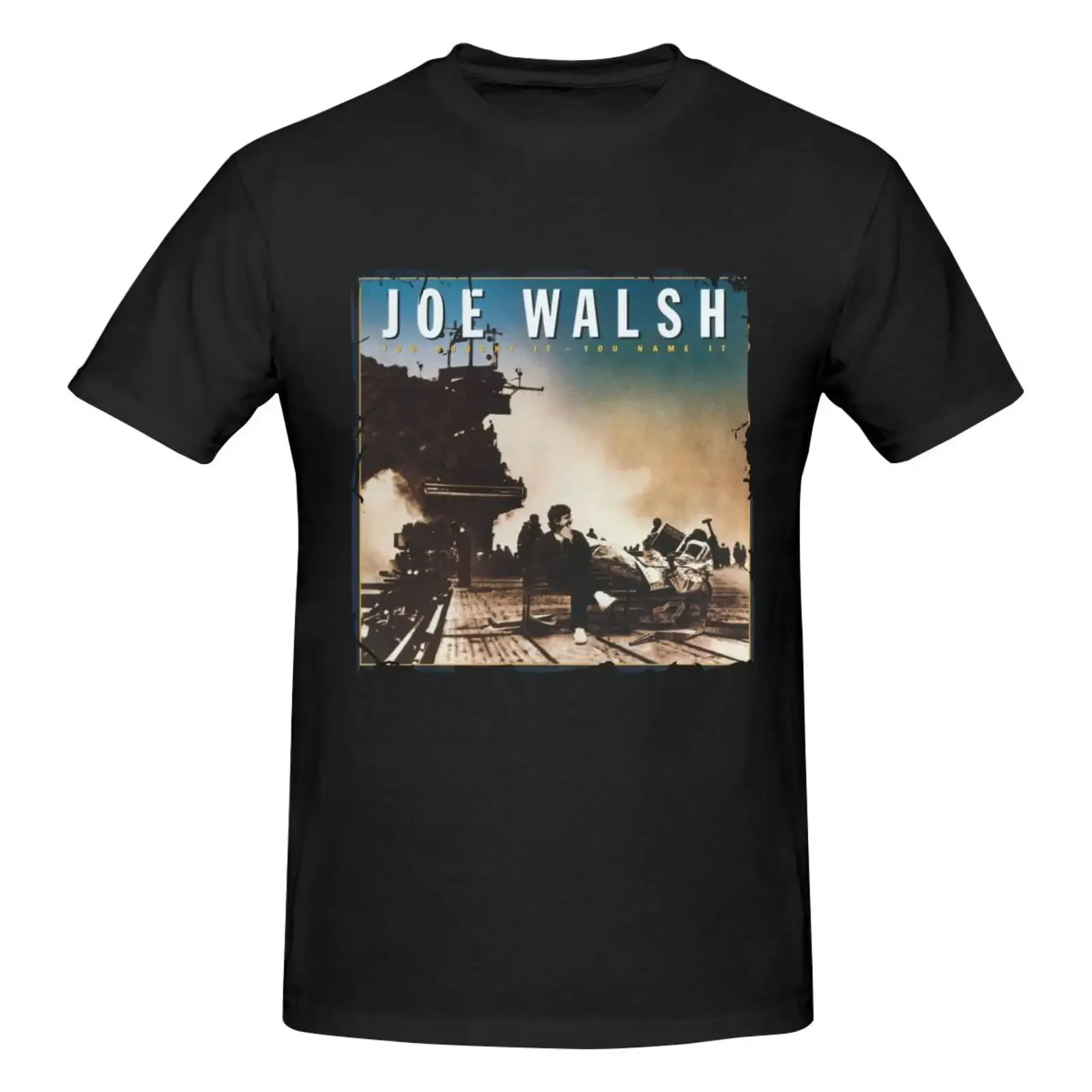 Joe Walsh T Shirt Men's O Neck  Fashion Black vintage Washed Comfortable Casual streetwear Unisex Stylish designer clothes