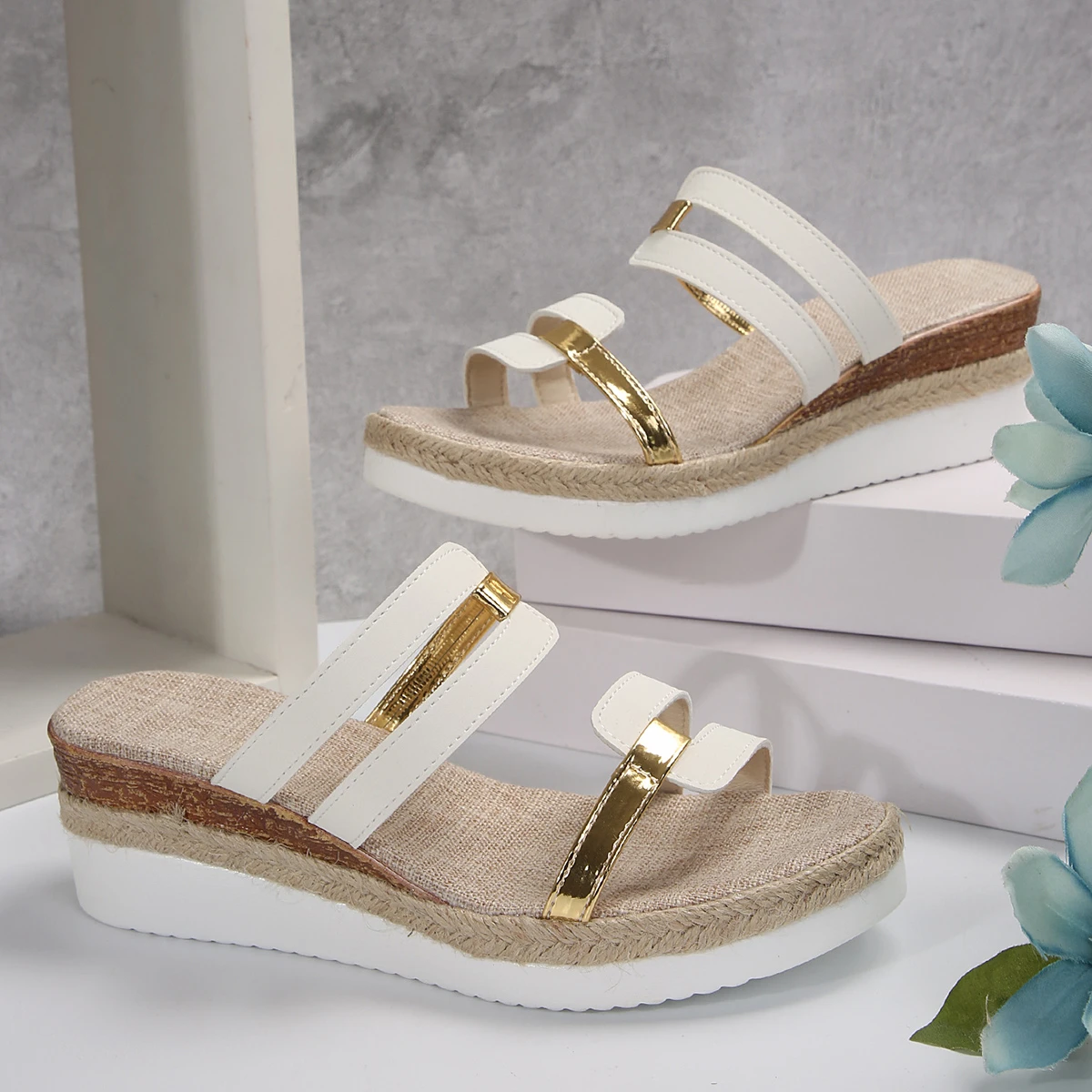 Fashion Female Casual Slingbacks Sandals Anti-slip Open Toe Sandals Summer Wedges Slippers Sandalias Mujer Elegant Summer Shoes