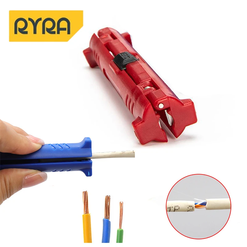 Aleekit Electric Wire Stripper Pen network cable Tools Wire Cable Cutter Rotary Coaxial Wire Stripping Cutting Machine Pliers