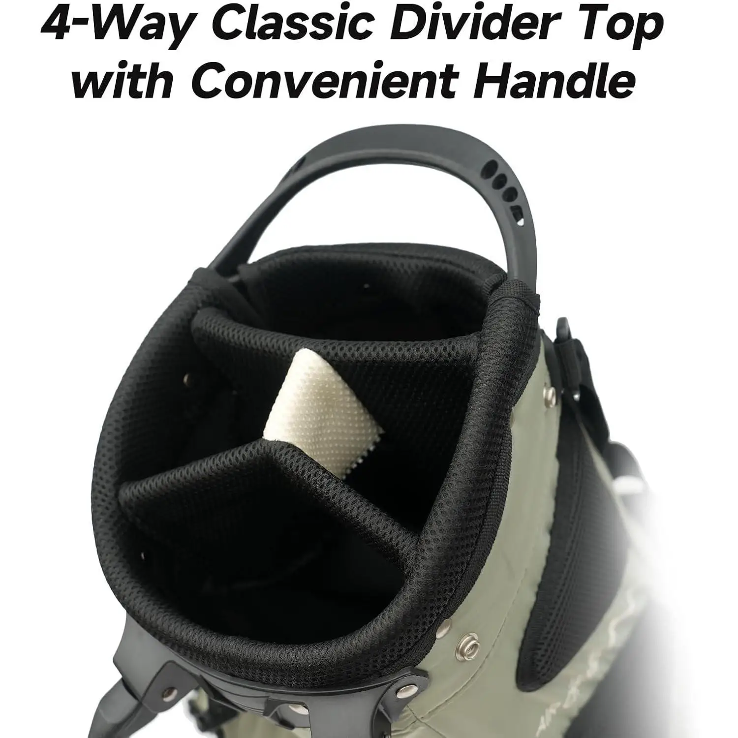 軽量ゴルフスタンドバッグ、4ウェイトップディバイダー付き、男性と女性向け、わずか4.2ポンド、クーラーを含む8つの収納ポケット、ダブル