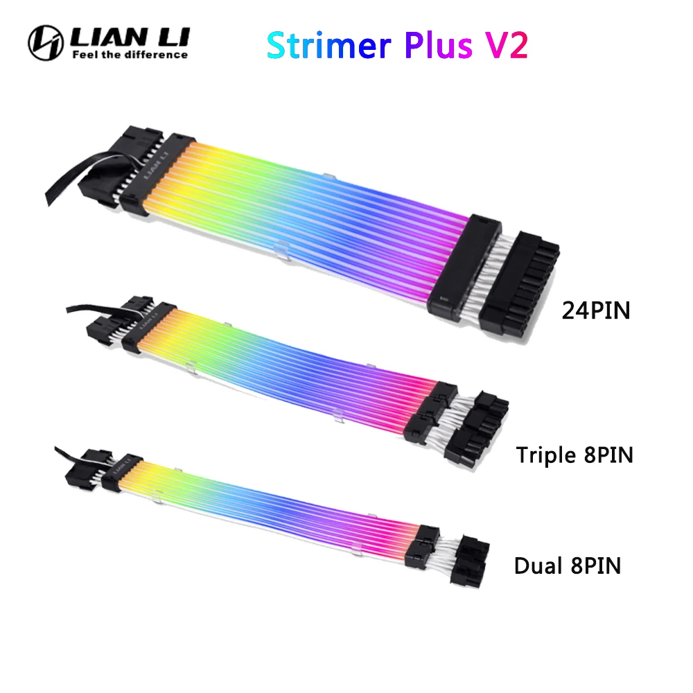 Liên Lý Strimer Plus V2 RGB Nối Dài Addressable,Gen.3th ATX24pin,GPU Dual/Ba 8pin, đổi Máy Tính Tủ PSU Cáp Chính Thức