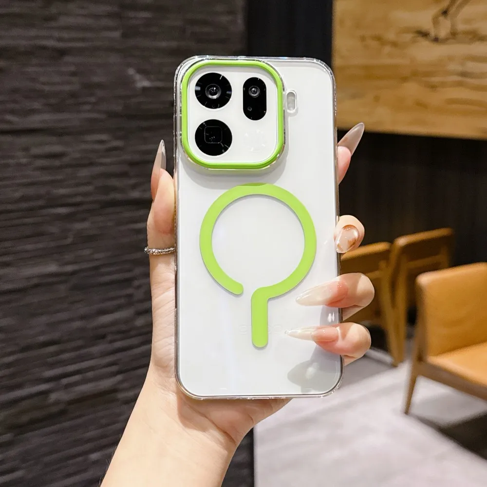 

For OPPO Find X9 Pro Case Hard PC Transparent Magnetic wireless charging Protective Back Cover Case For Find X9 X9Pro Shell