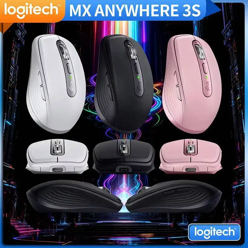 

Компактная мышь Logitech MX Anywhere 3S, эргономичный дизайн, перезаряжаемая, с быстрым прокруткой для портативных ПК Mac