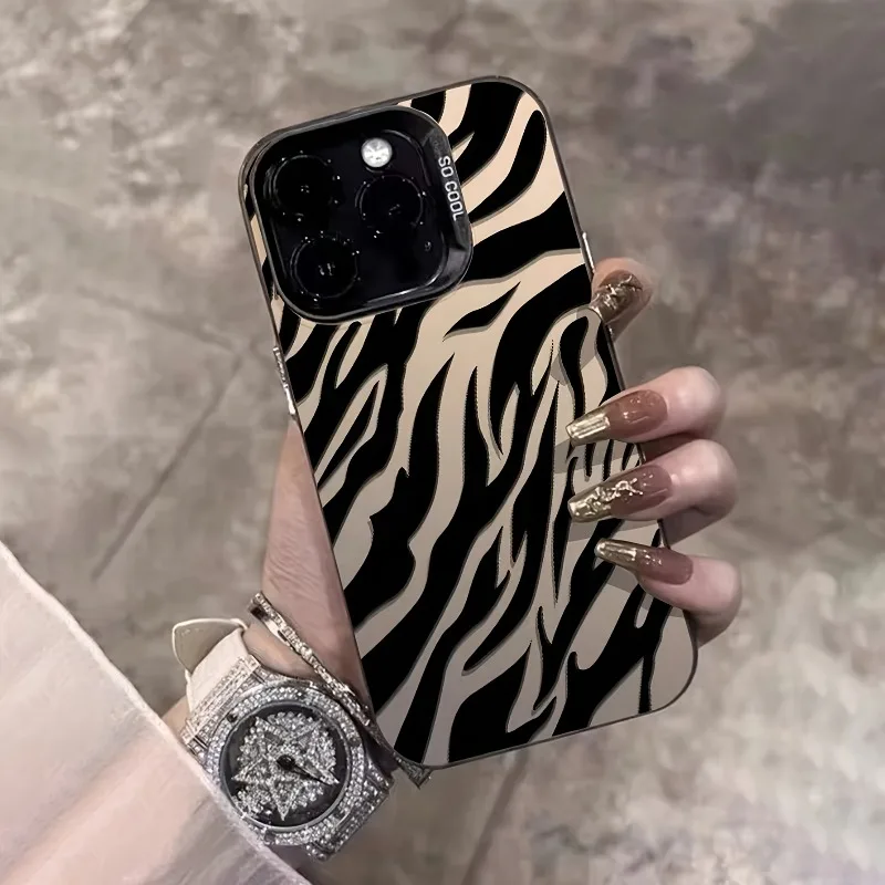 

Zebra Pattern Fashion Phone Case Suitable for iPhone 16 15 14 13 12 11 Pro/Max/Plus Anti Drop and Anti Shock