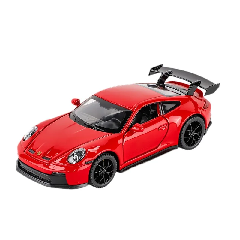 1: 32 Porsche 911GT3 รถสปอร์ตโมเดลรถของเล่นหล่อเสียงและแสงและของขวัญสะสม