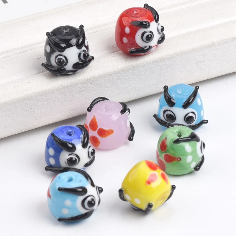 2 pçs 15x12mm artesanal daruma lampwork vidro bodhidharma contas para fazer jóias acessórios diy artesanato descobertas