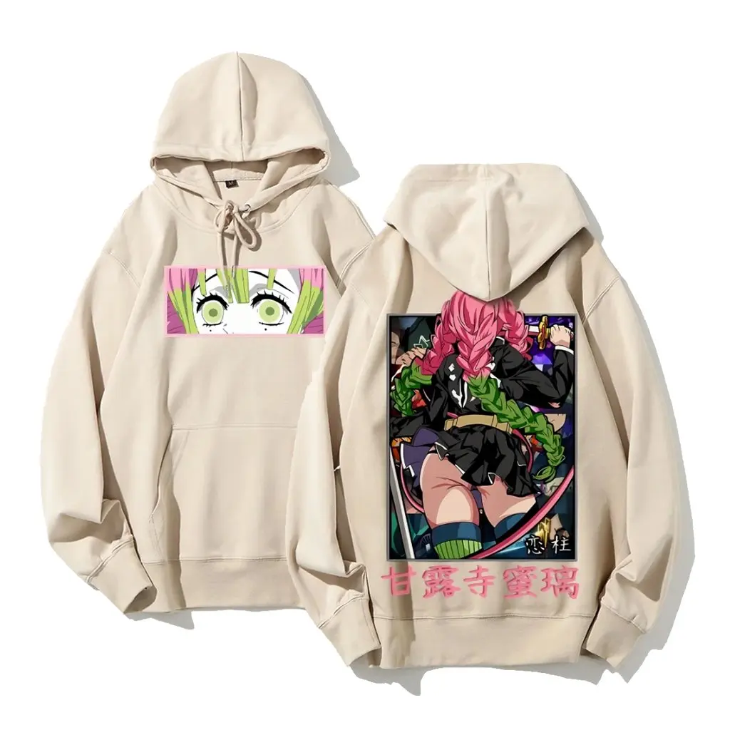 Demon Slayer Anime Hoodie Sweatshirt Unisex Kanroji Mitsuri Cosplay Casual Tops Streetwear 2026 Herbst Winter Pullover Jacke