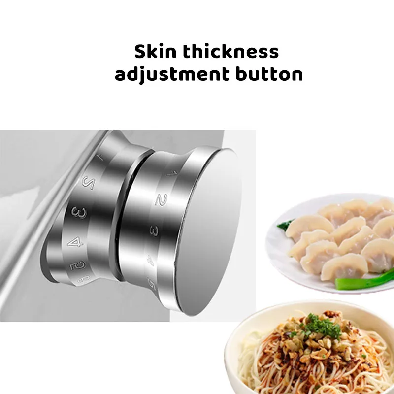 2 Blades Hot Sale Electric Tortilla Pasta Maker Machine Cookie Press Dumpling Wrappers Dough Roller Empanada Maker