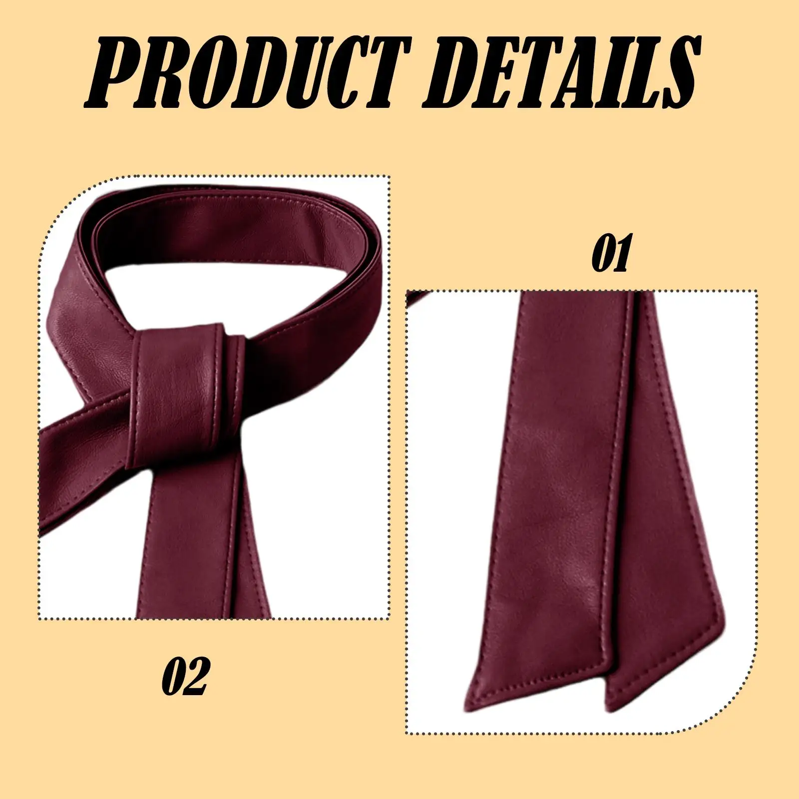 حزام خصر ناعم من جلد البولي يوريثان حزام سترة واقية ممتاز مع تصميم قابل للتعديل مثالي لتصفيف سترة واقية/سترة/فستان/معطف