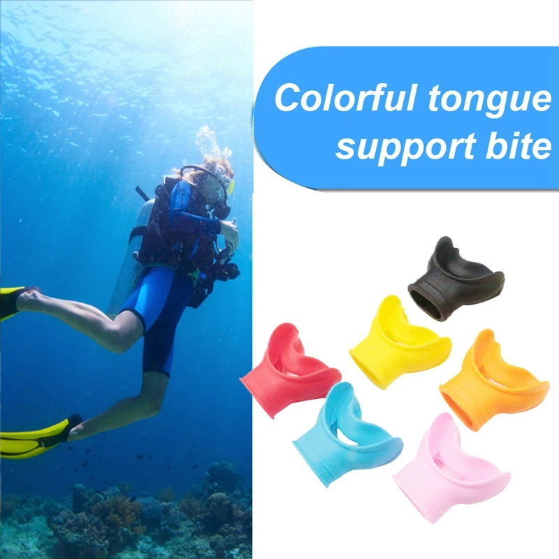 Scuba Diving Second Stage Silicone Mouthpieces Snorkel Regulator Colorful Underwater Breathing Accessories Supplies Parts Pink