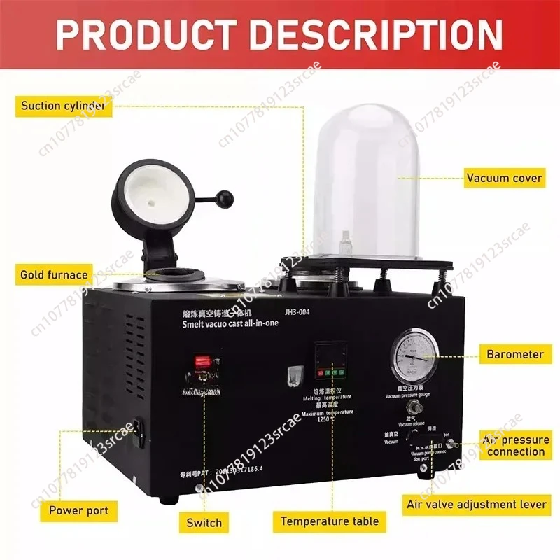 

Многофункциональное оборудование 3-в-1 для плавки, вакуумного литья и высокотемпературной очистки золота и серебра для изготовления ювелирных изделий