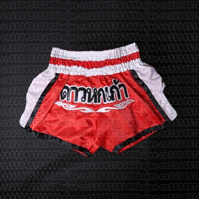 Muay Thai Shorts Men Women Kids Pink Boxing Training Kickboxing Pants Breathable MMA Shorts Combat Martial Arts Fight Clothing
