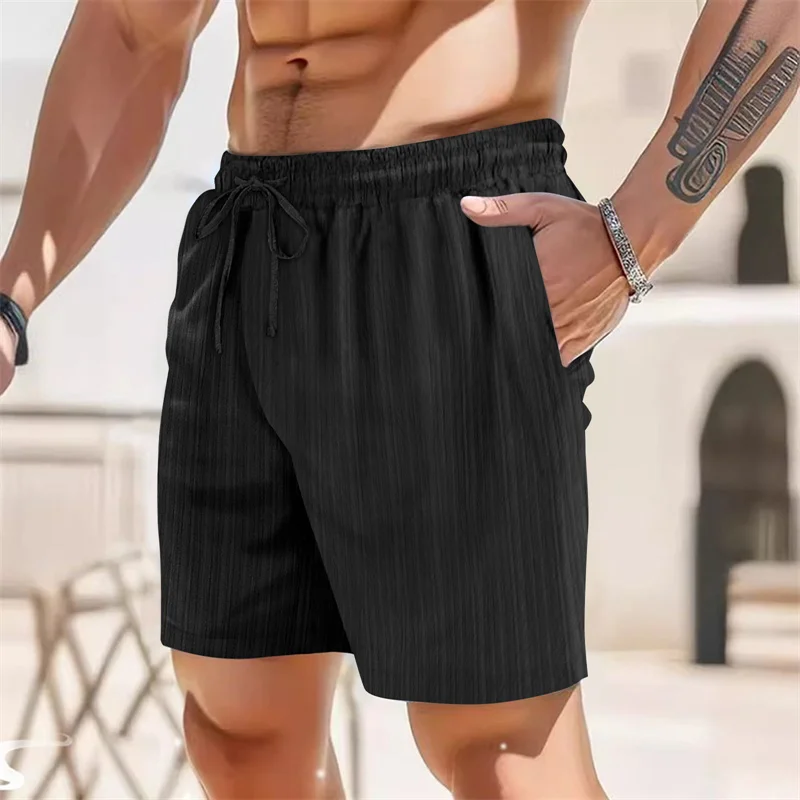 

Summer New Men's Shorts Lightweight Breathable Casual Short Pants Simple Style Daily quick-dry Sweatpants men Drawstring Shorts