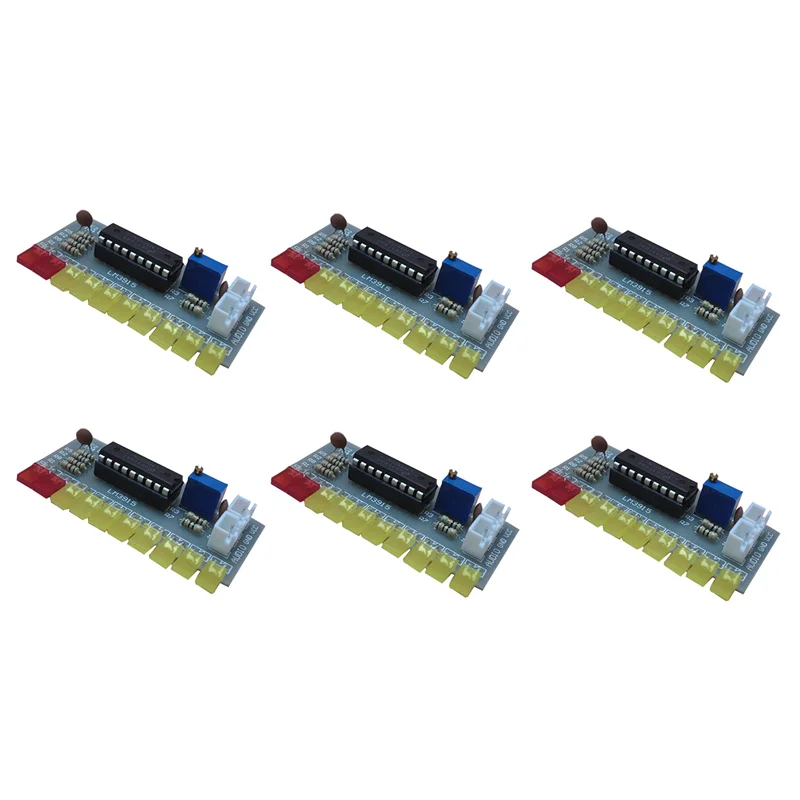 CEA 6X LM3915 ตัวบ่งชี้ระดับเสียง DIY ชุด 10 LED เสียงเครื่องวิเคราะห์สเปกตรัมตัวบ่งชี้ระดับชุด Electoronics บัดกรี