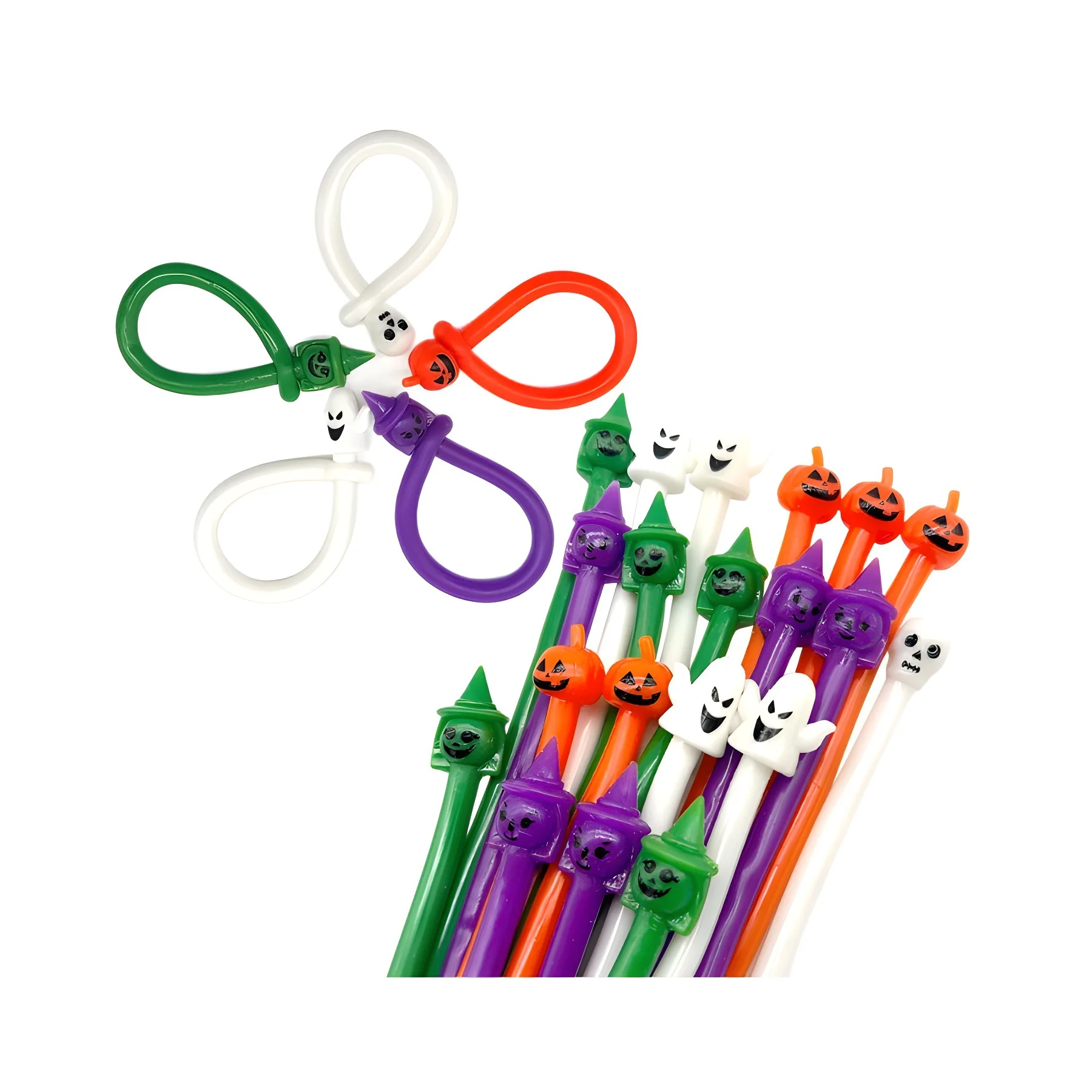 Transgraniczna Wyprzedaż Halloweenowa Lala Music Nowa Dziwna Gumowa Bransoletka Antystresowa z Miękkiej Gumy TPR, Elastyczna Zabawka z Linką.