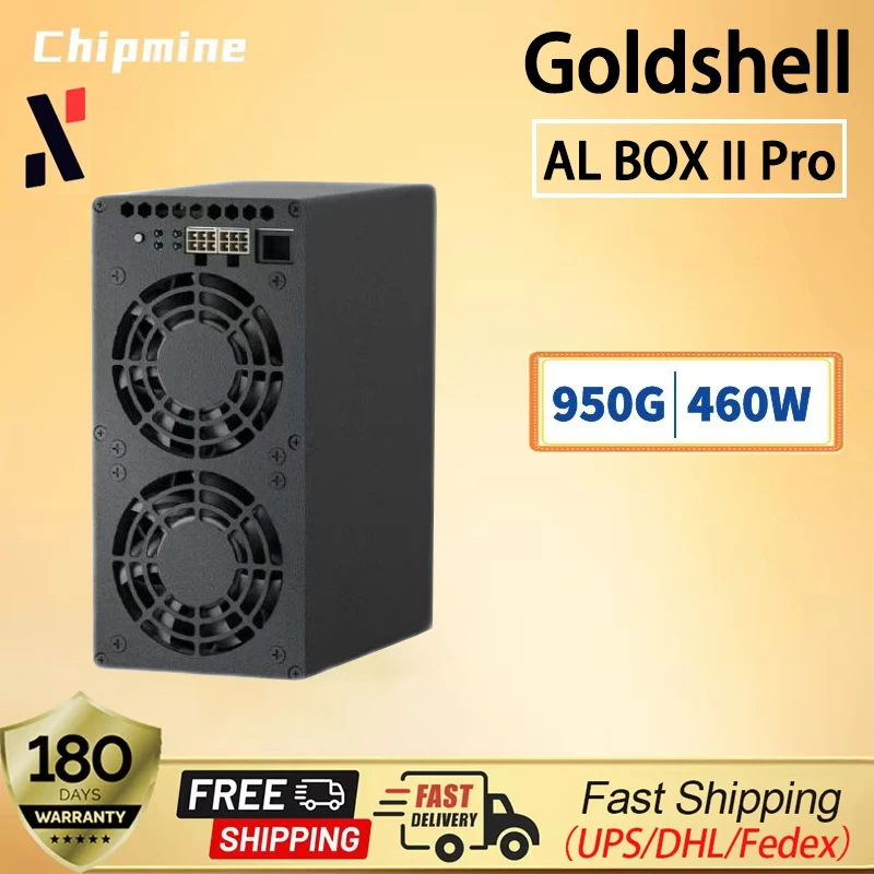 New Goldshell AL BOX Ⅱ Pro Asic Miner 950GH 460W Alephium Miner Machine ALPH Blake3 Algorithm Crypto Mining AL BOX 2 Pro