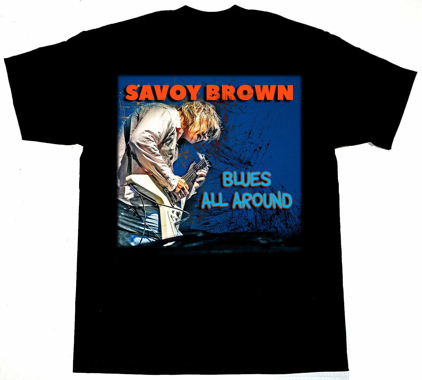 Blues All Around Savoy Brown Shirt Short Sleeve Black Unisex S-5XL LI1088