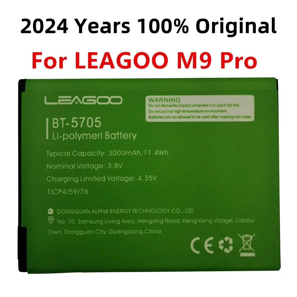 

100% Original New BT-5705 3000mAh Battery For LEAGOO M9 Pro M9Pro BT-5705 Mobile Phone Smart Parts Bateria Batterie