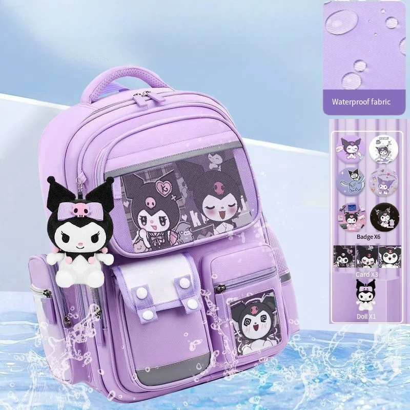 

Sanrio рюкзак аниме Kuromi школьные сумки большой емкости мультфильм кавайные Детские рюкзаки портативная дорожная сумка подарки для встречи выпускников