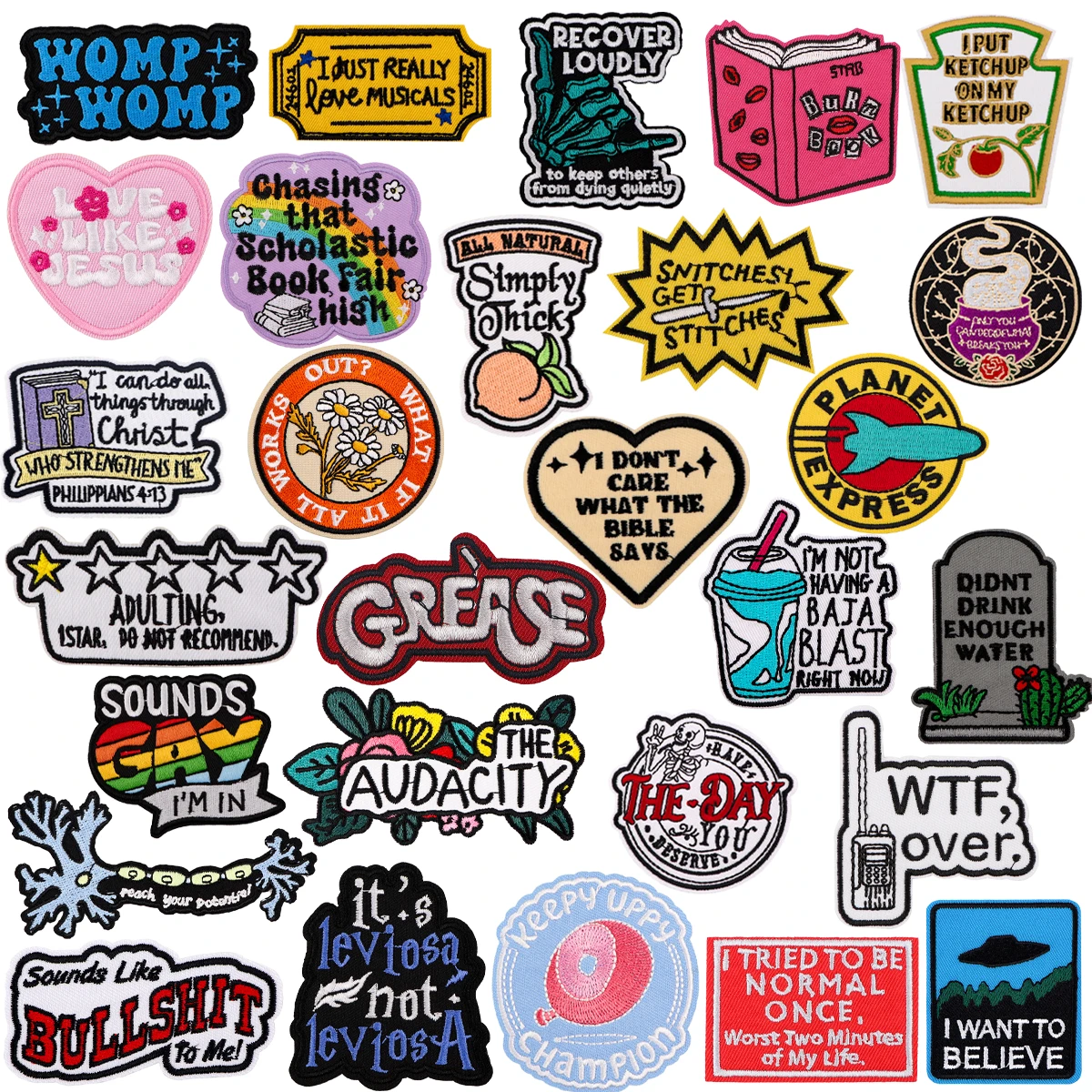 

Funny Quotes Patch Embroidery Cartoon Gay Embroidered Logo Garment Accessories Sticker Patches Clothing Gifts for Friends