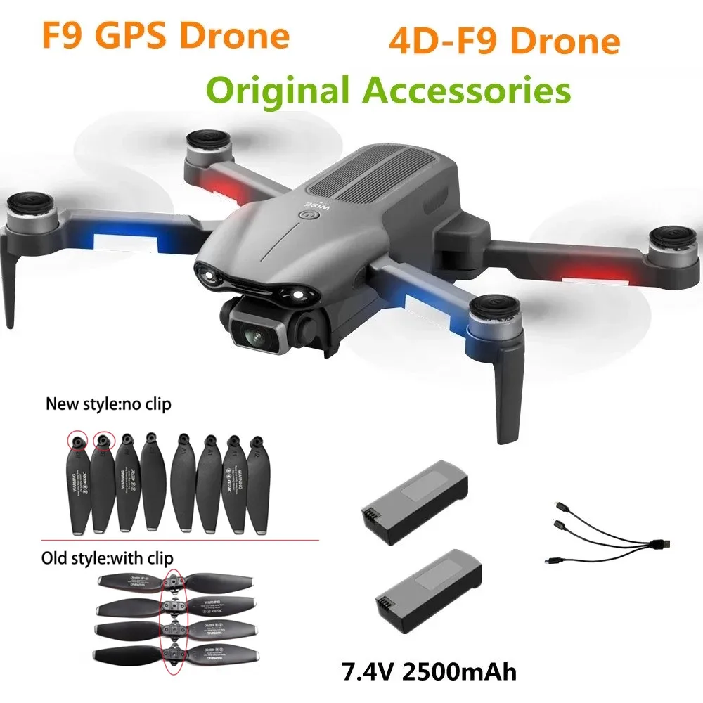 4DRC F9 Drone Battery/Propeller Blade/ 7.4V 2500mAh For 4D-F9 Drone Battery Spare Parts Original Accessories