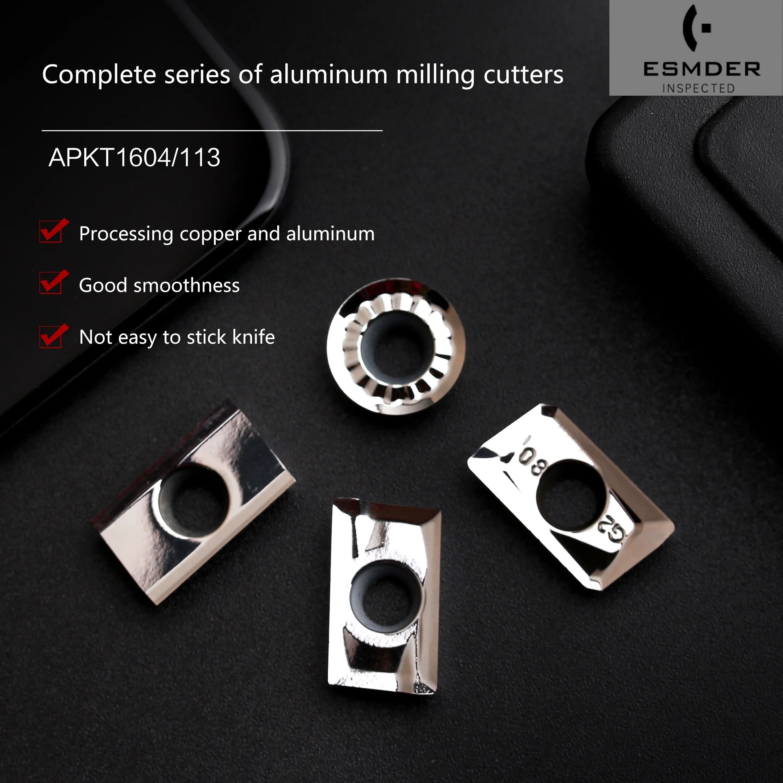 APKT1135 APKT1604 G2 MA MA3 RCGT10T3 RCGT0803 RCGT1003 RCGT1204 SEHT1204 frese CNC in alluminio rame aluminoms speciali