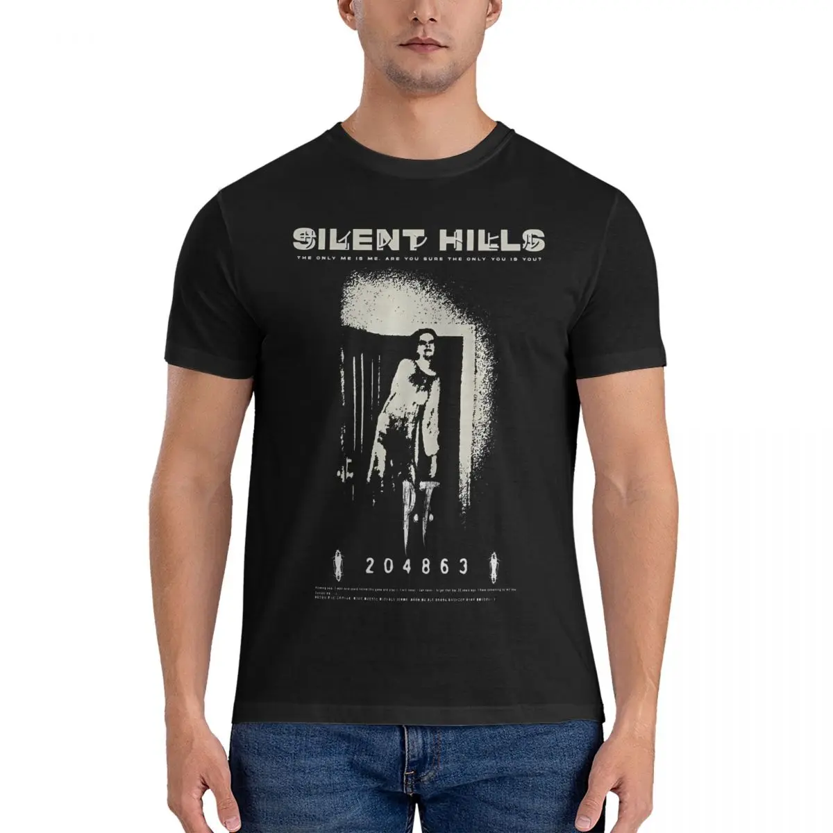 

Men's Cool T Shirts Silent Hill Cotton Tops Cool Short Sleeve Round Neck Tee Shirt Party T-Shirt