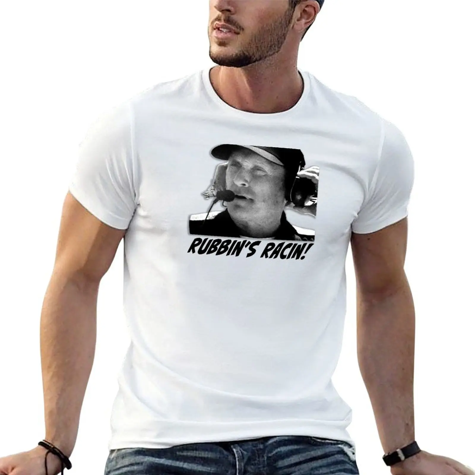 

tshirt t shirt 100% cotton designer Rubbin's Racin! man T-Shirt