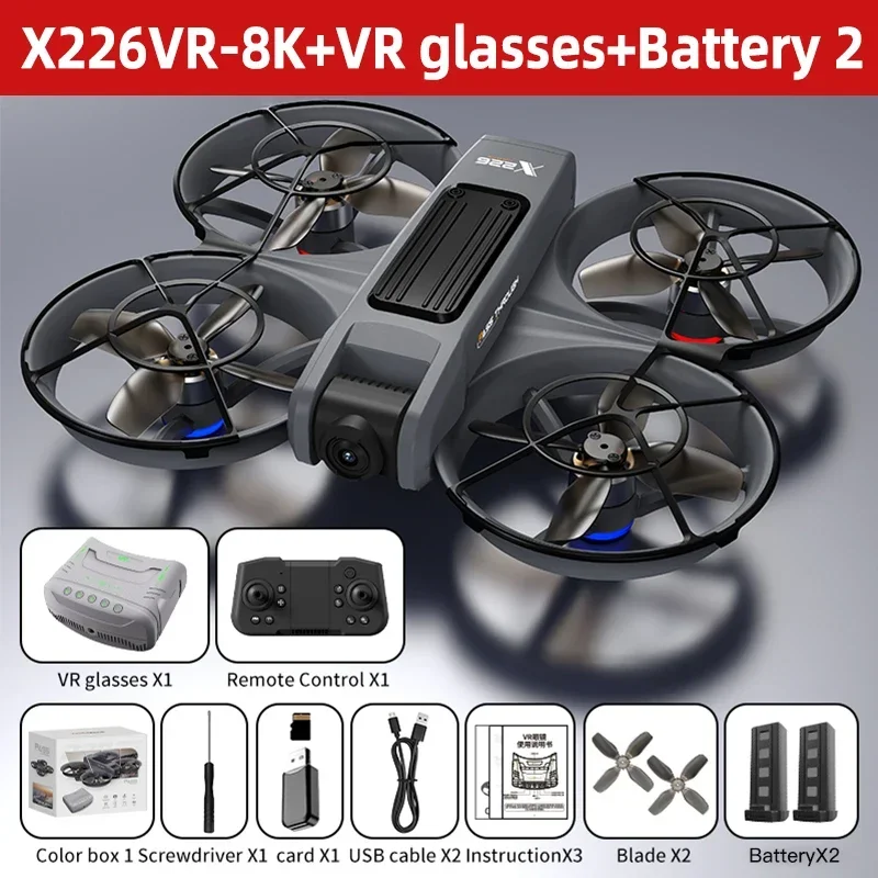 For Xiaomi X226/VR RC Drone 8K Professional 4K HD Dual Camera Brushless Motor 5G WIFI FPV Obstacle Avoidance Quadcopter Dron Toy