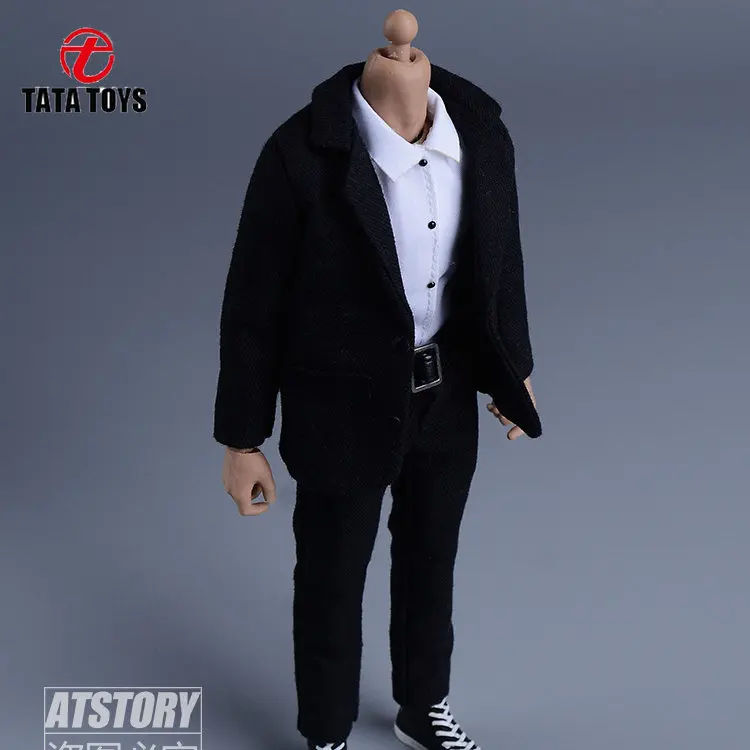 

1/12 Scale male dolls clothes black suit fit 6'' action figure body model