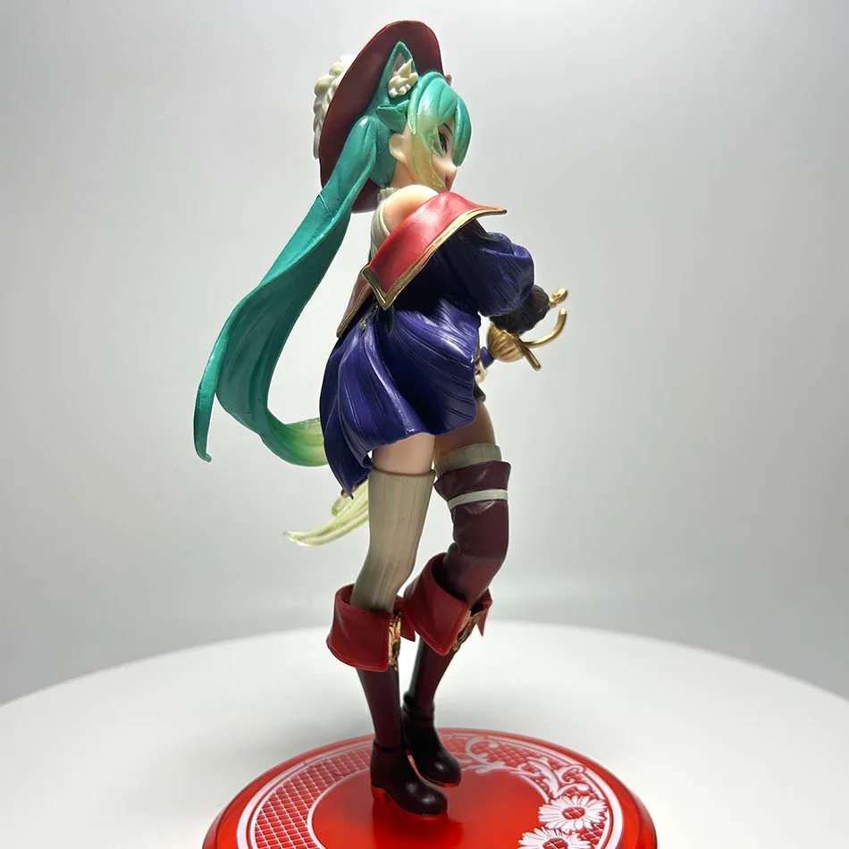 Nowa figurka anime Hatsune Miku, różowa sakura, pozycja siedząca, model figurki akcji z PVC, zabawka, dekoracja, kolekcjonerski prezent.