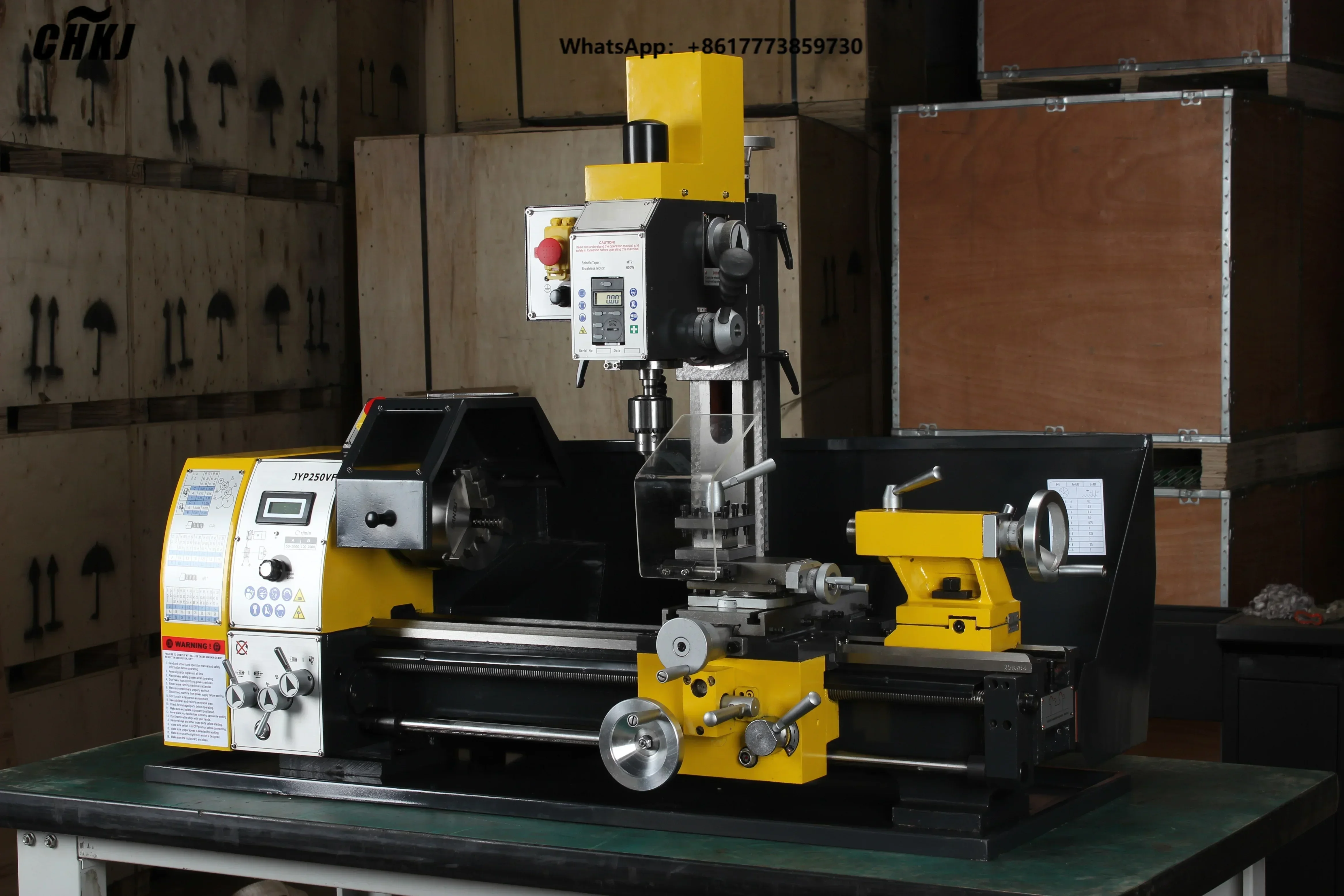 2025 newJYP250VF torno combinado Torno Para fresadora de Metal torno fresadora Combo