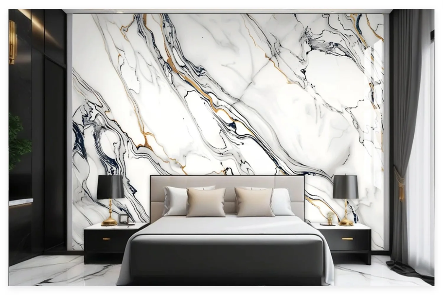 Custom 3d wallpaper marble stone living room porch background wall home decoration living room bedroom decorative painting