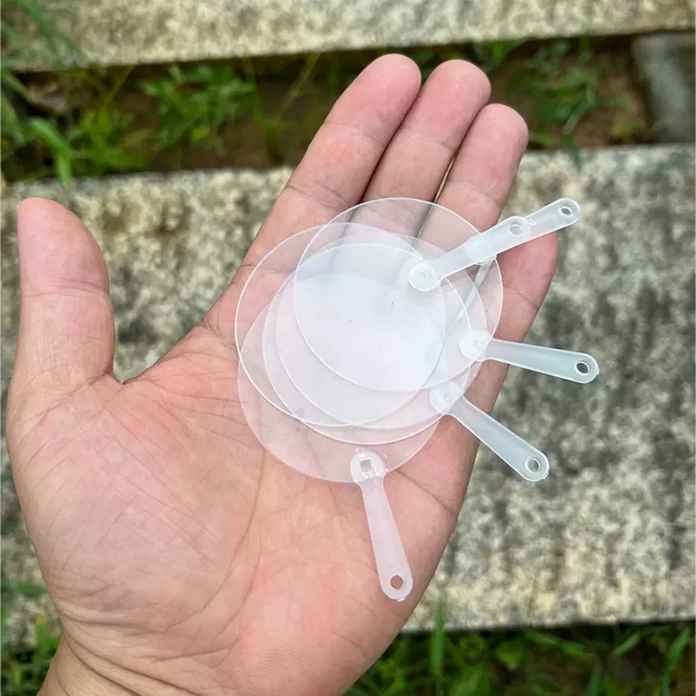 50 Peças de Ventiladores Transparentes Mini de 5cm, Ideais para Crianças, DIY, Artesanato, Lembrancinhas de Casamento e Aniversário, Presentes para Amigos