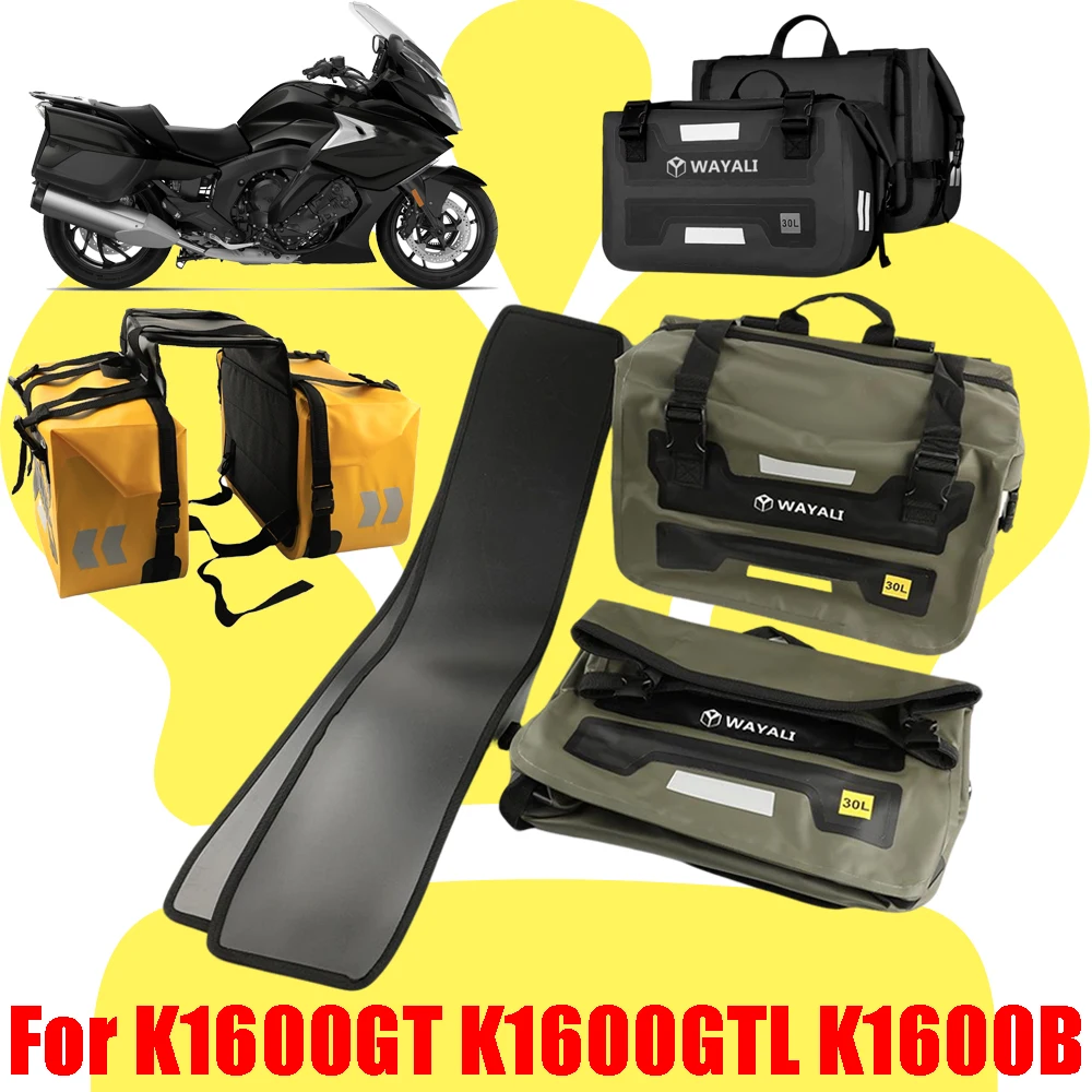 

Для мотоциклов BMW K1600GT K1600GTL K1600B K1600 GT GTL: Водонепроницаемые боковые сумки-кофры для хранения багажа, 60 л