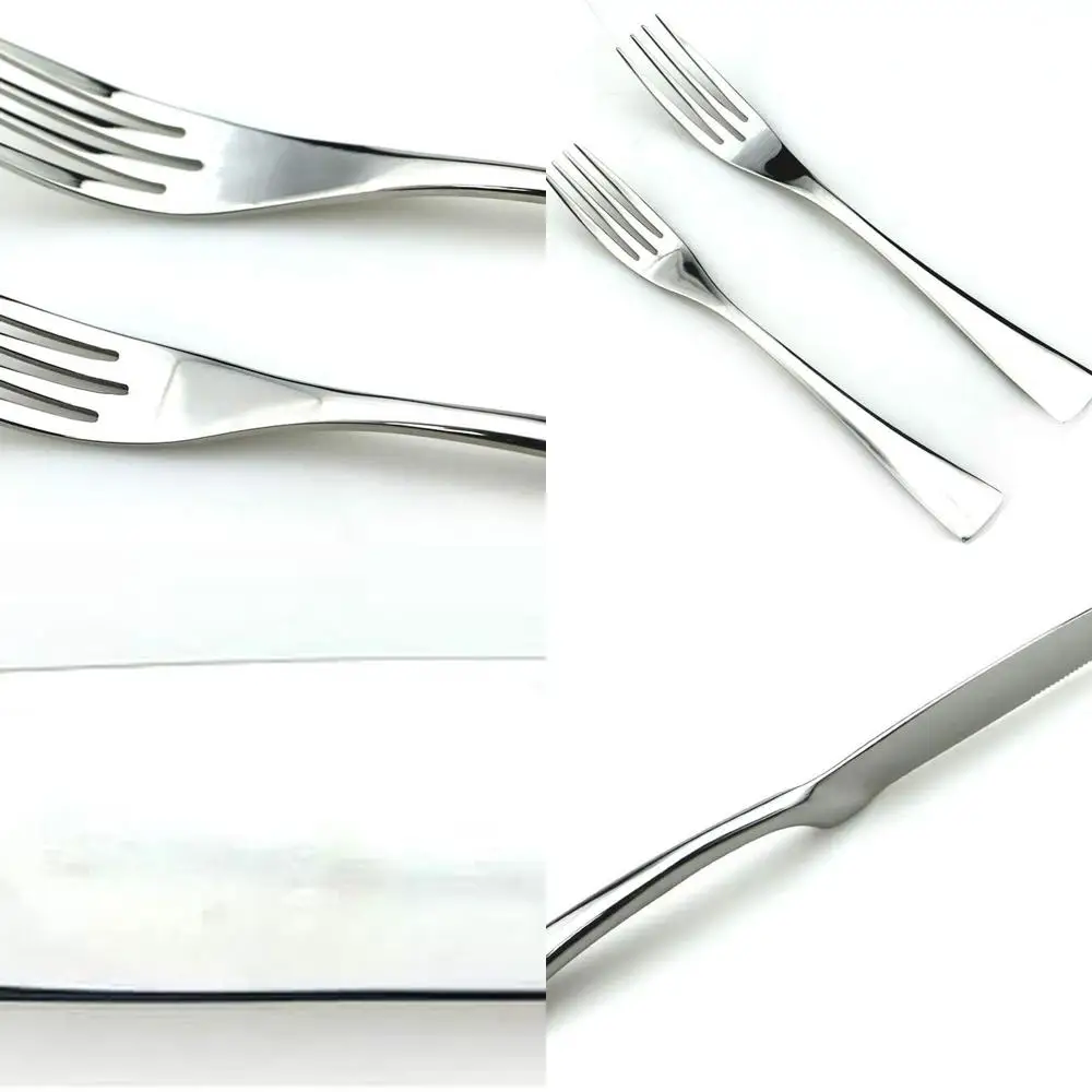 

Набор столовых приборов из нержавеющей стали с зеркальной отделкой, 20 предметов, обслуживание на 4 человека, в комплект входит обеденный нож, вилка, вилка для салата, десертная ложка