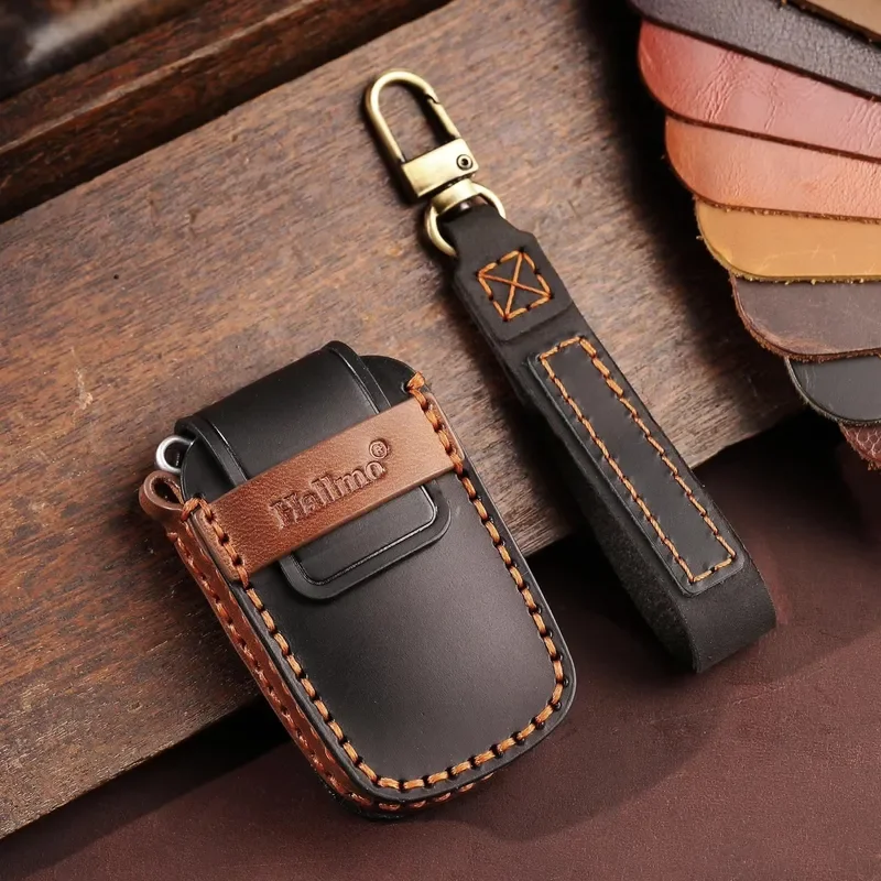 for Lexus CT200h GX UX RX Pure Handmade Old Leather Key Case Cowhide Key Cover Set