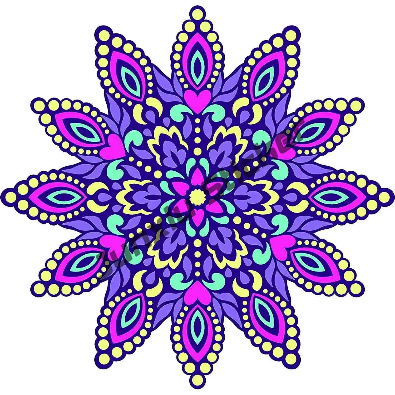 Creative Decal Warm Mandala Vinyl Waterproof Sticker Decal Car Laptop Wall Window Bumper Sticker Car Accessories KK10cm