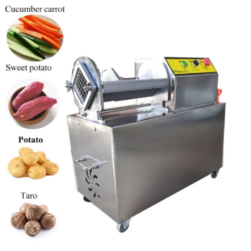 French Fries Cutter Commercial Electric Potato Chips Slicer Small Vegetable Fruit Cutting Machine Is Simple And Convenient