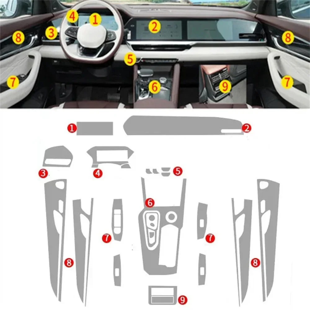 

For Geely Monjaro Manjaro 2021-2023 Xingyue KX11 L Car Center Console Media Dashboard Navigation TPU Anti-scratch Protector Film